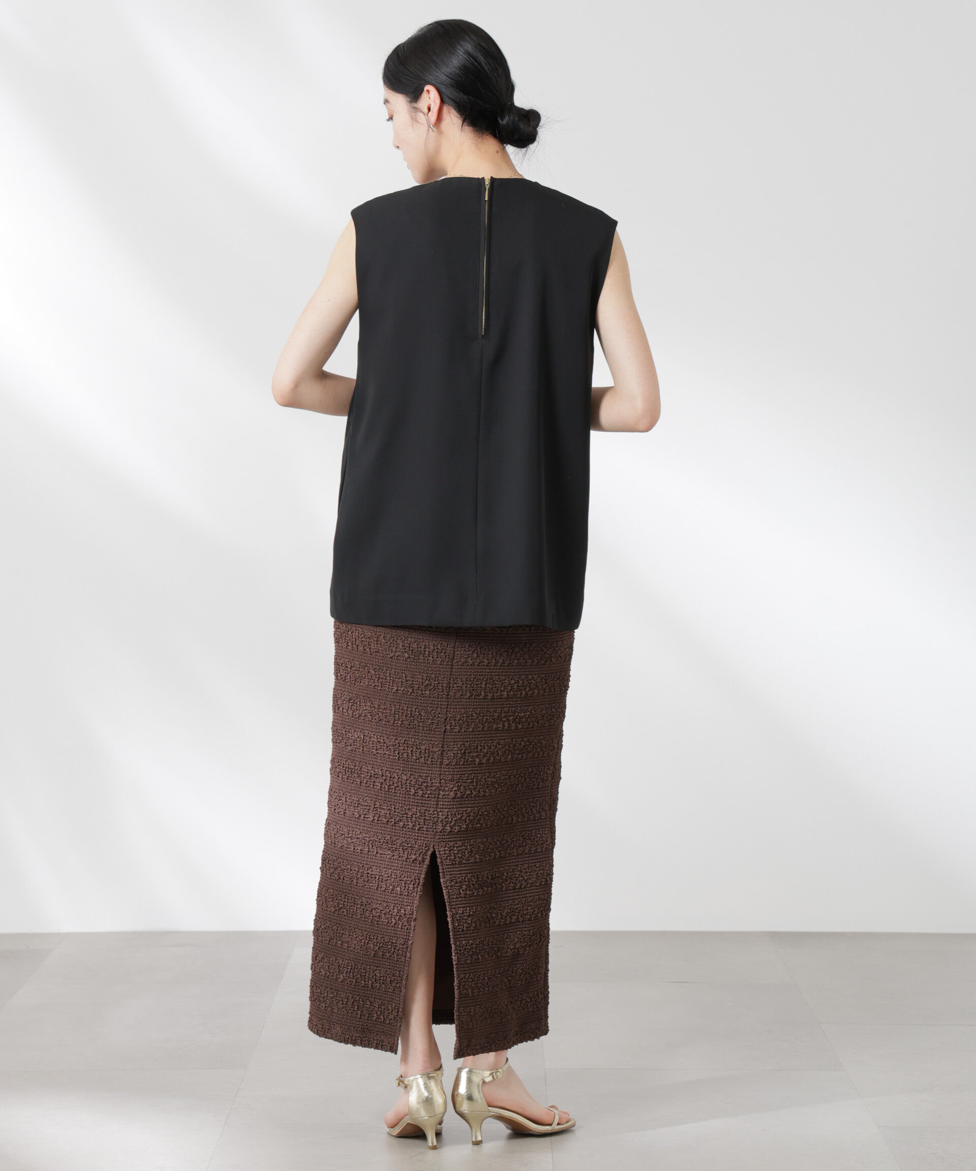 nano･universe「ダブルクロスフロントレイヤードブラウス (セットアップ可)」|シャツ・ブラウス|