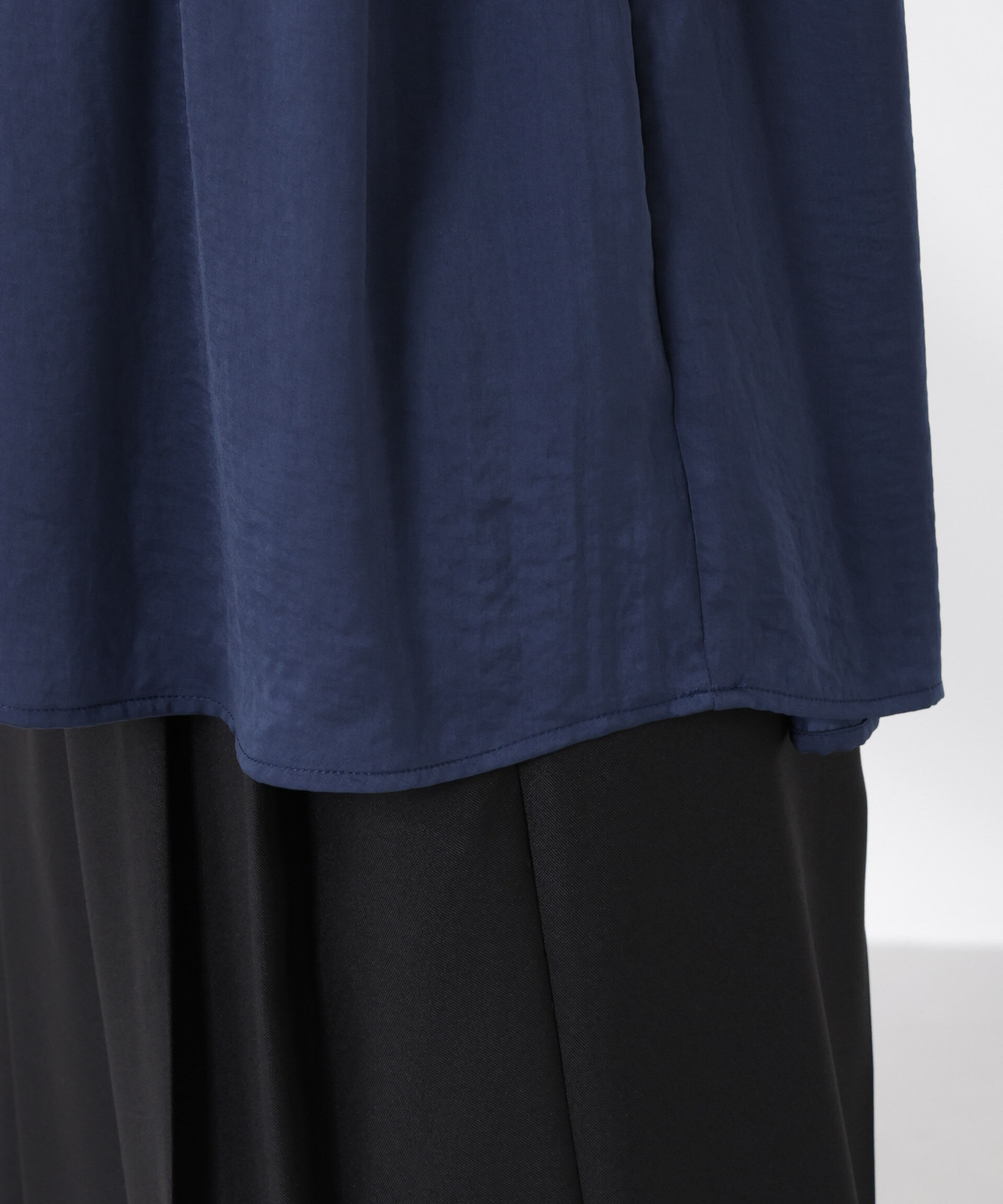 nano･universe「フロントシャーリングノースリーブブラウス」|シャツ・ブラウス|