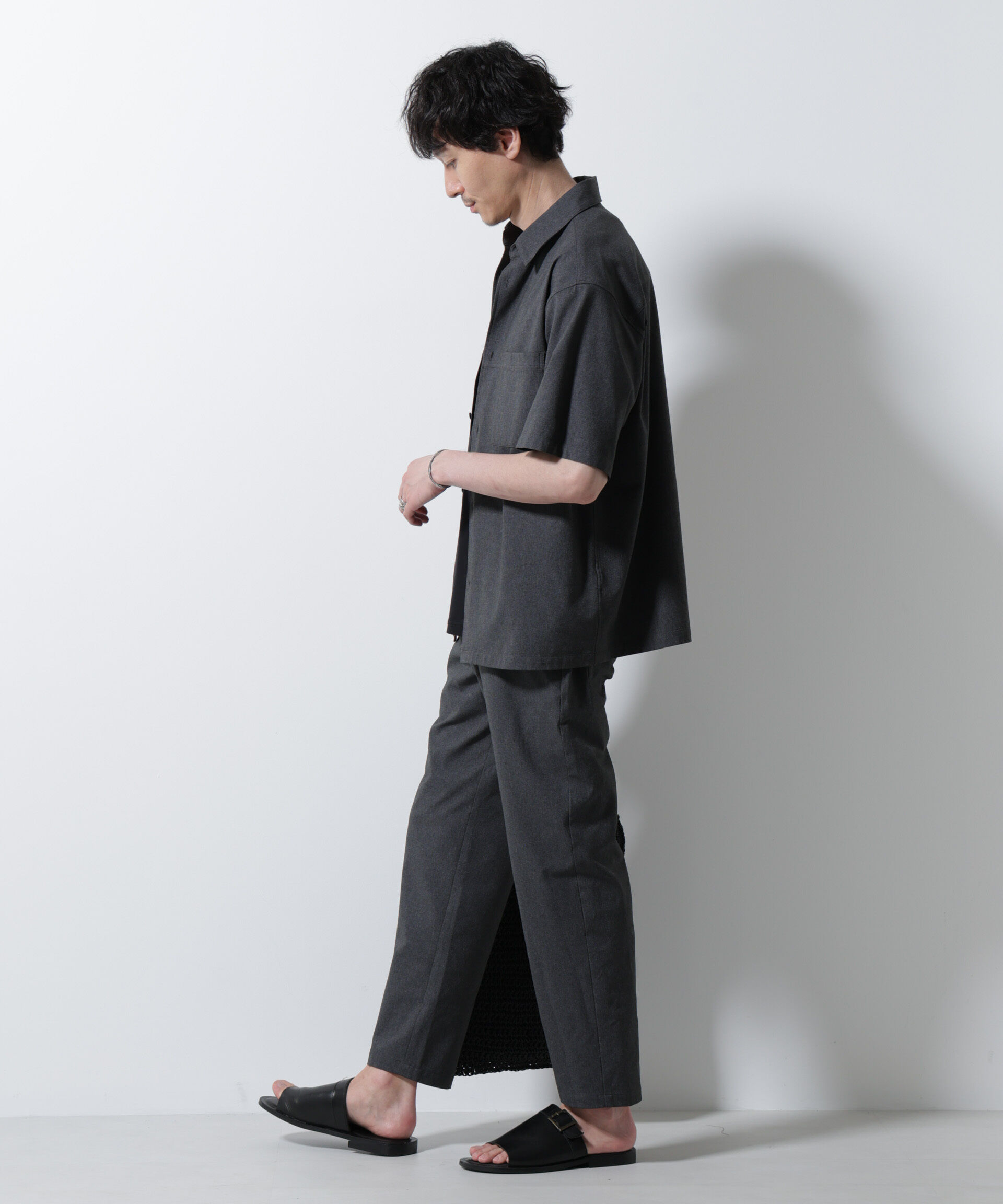 nano･universe「DotAir(R)ミニホールストレッチイージーパンツ/吸水速乾(セットアップ可)」|チノ|