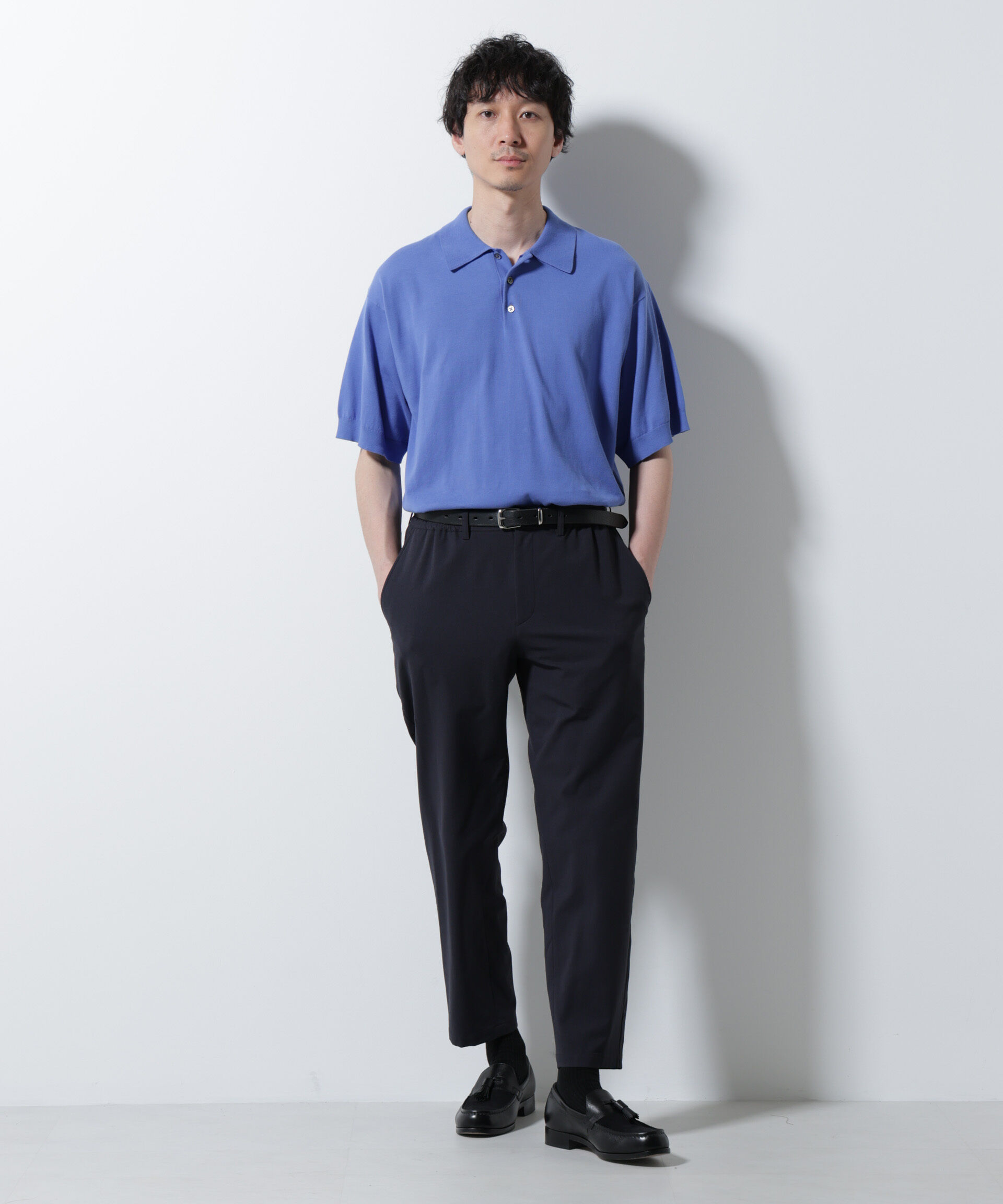 nano･universe「DotAir(R)ミニホールストレッチイージーパンツ/吸水速乾(セットアップ可)」|チノ|