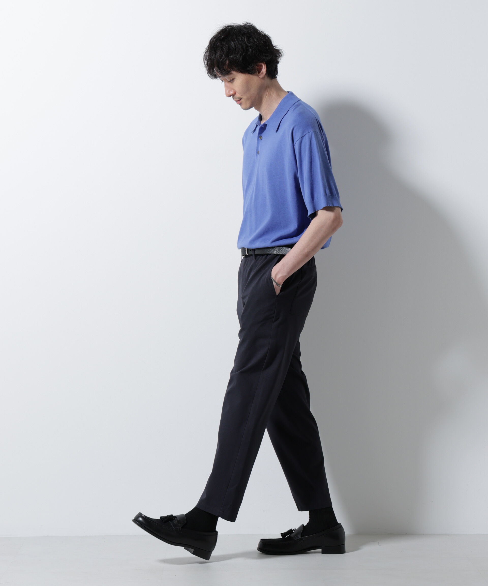 nano･universe「DotAir(R)ミニホールストレッチイージーパンツ/吸水速乾(セットアップ可)」|チノ|