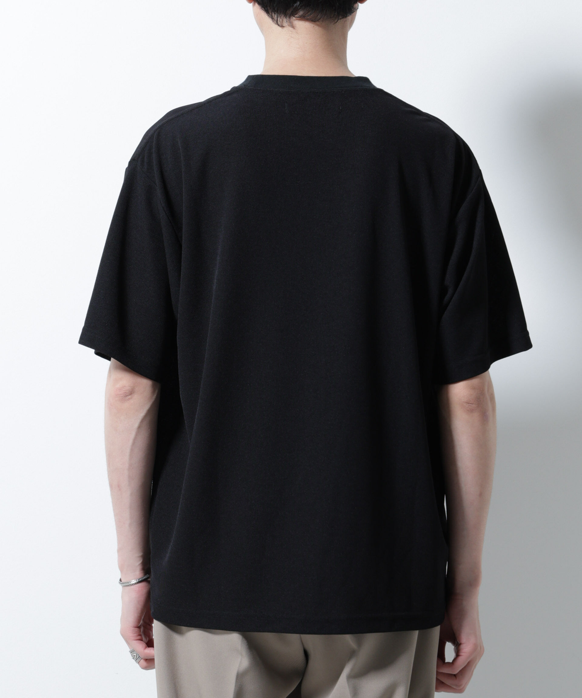 nano･universe「メランジサーフニットＴシャツ半袖」|ニット・セーター|