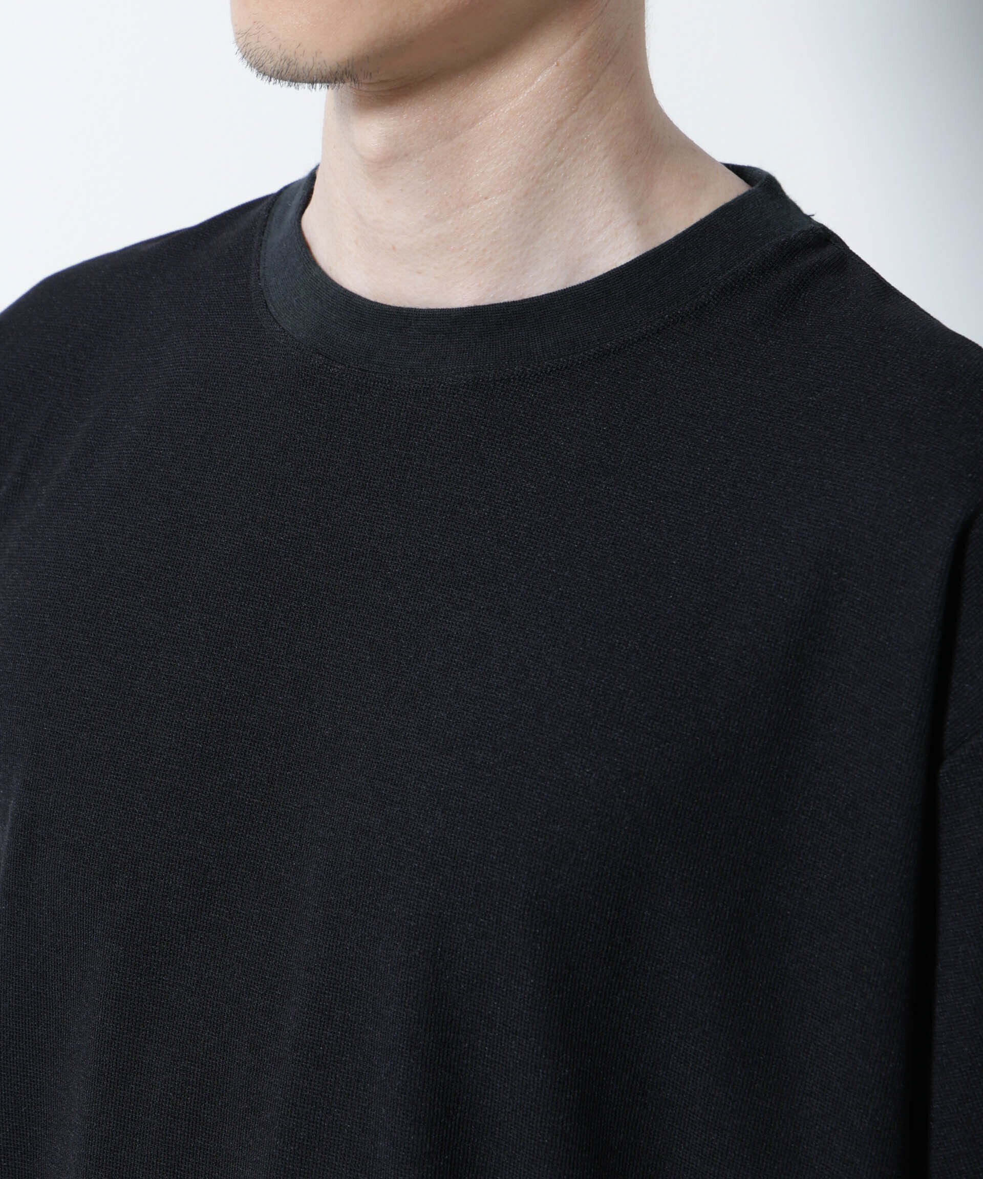 nano･universe「メランジサーフニットＴシャツ半袖」|ニット・セーター|