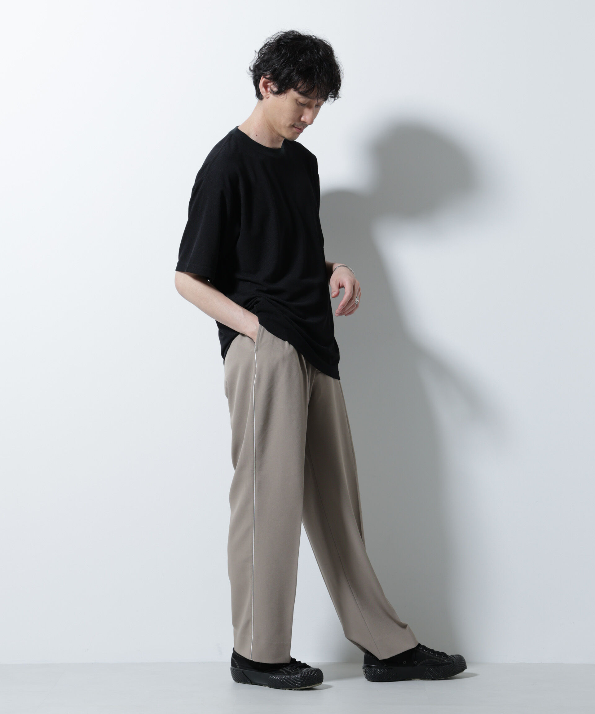 nano･universe「メランジサーフニットＴシャツ半袖」|ニット・セーター|