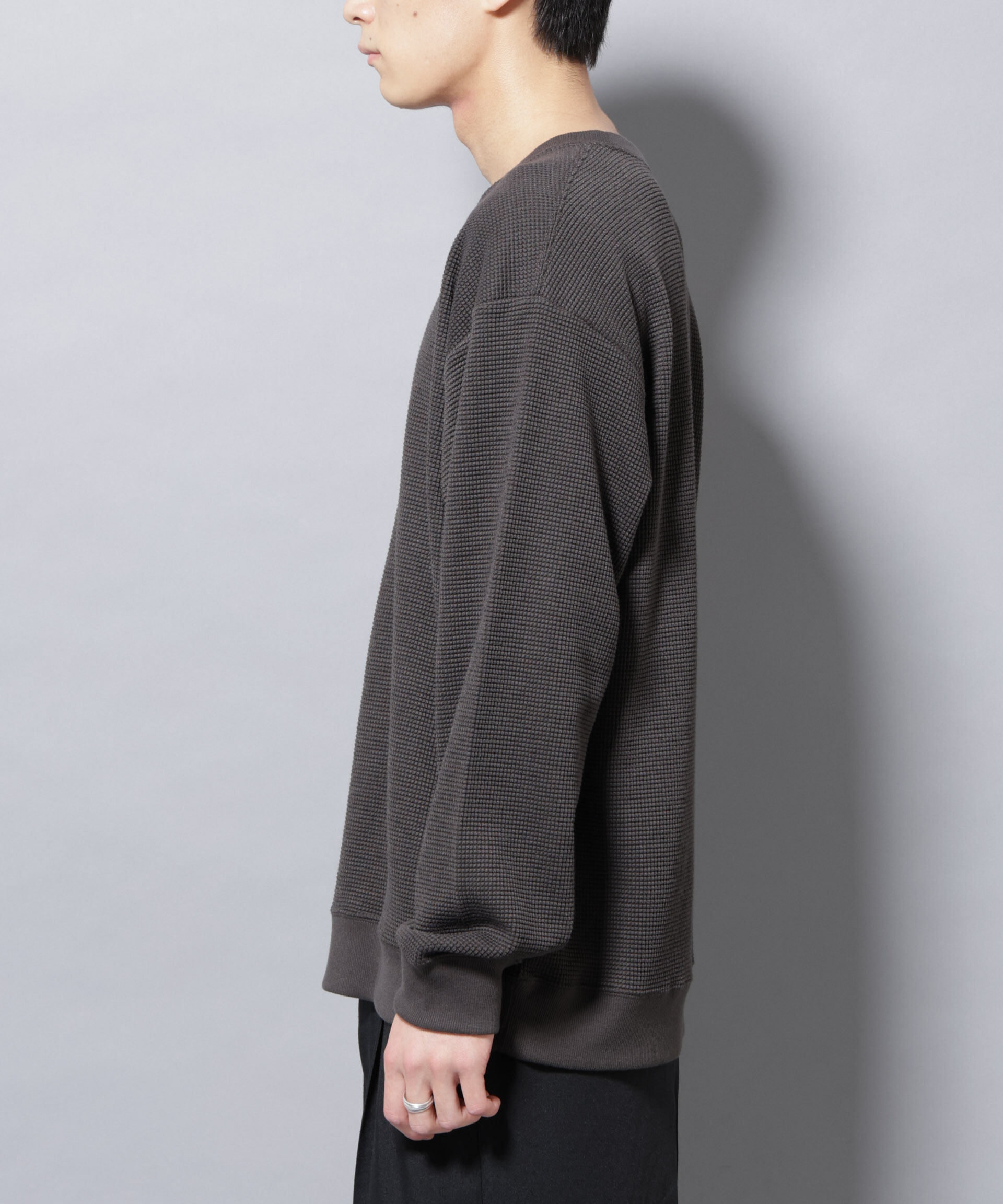 nano･universe「テックワッフルクルーネックＴシャツ」|Tシャツ・カットソー|