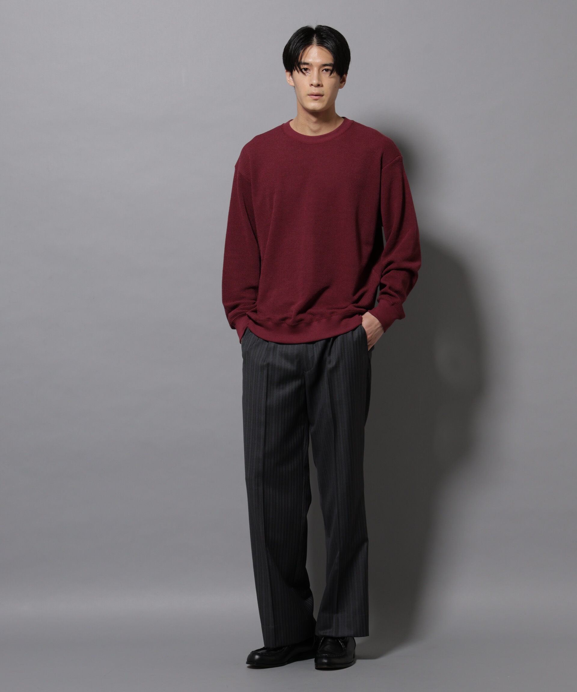 nano･universe「テックワッフルクルーネックＴシャツ」|Tシャツ・カットソー|