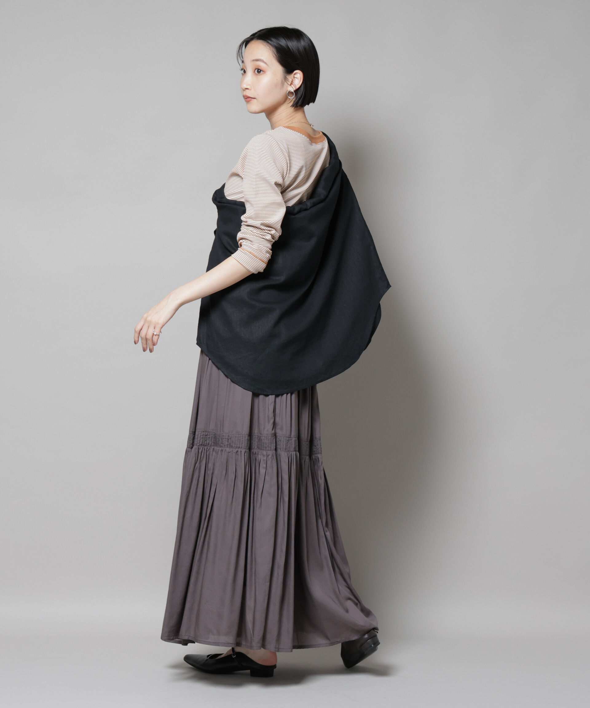 nano･universe「ミジンボーダーロングスリーブTシャツ」|Tシャツ・カットソー|