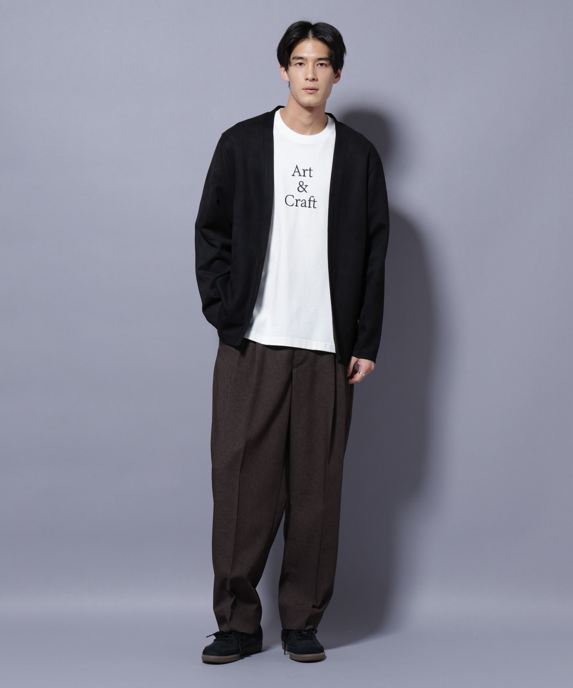 nano･universe「フェイクスエードトッパーカーディガン」|Tシャツ・カットソー|