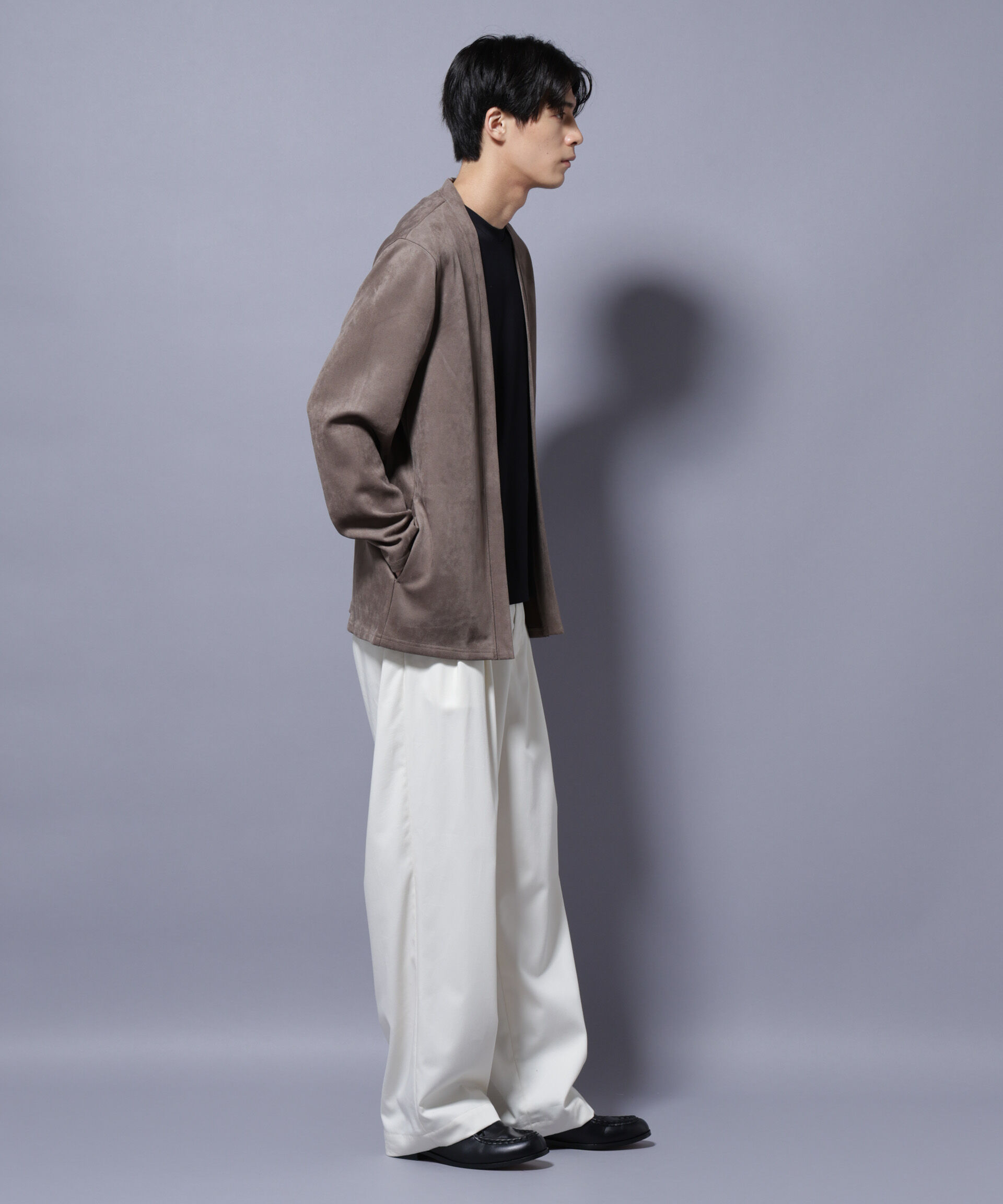 nano･universe「フェイクスエードトッパーカーディガン」|Tシャツ・カットソー|