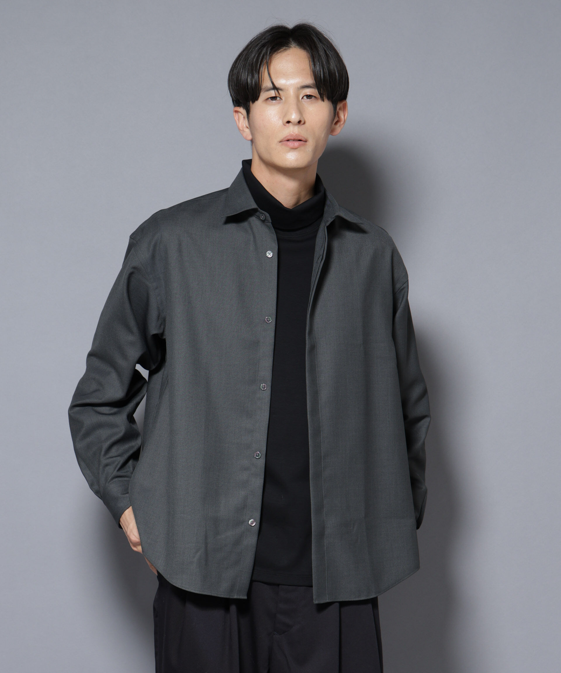 nano･universe「｢Gavante｣ ドライギャバレギュラーカラーシャツ」|シャツ・ブラウス|