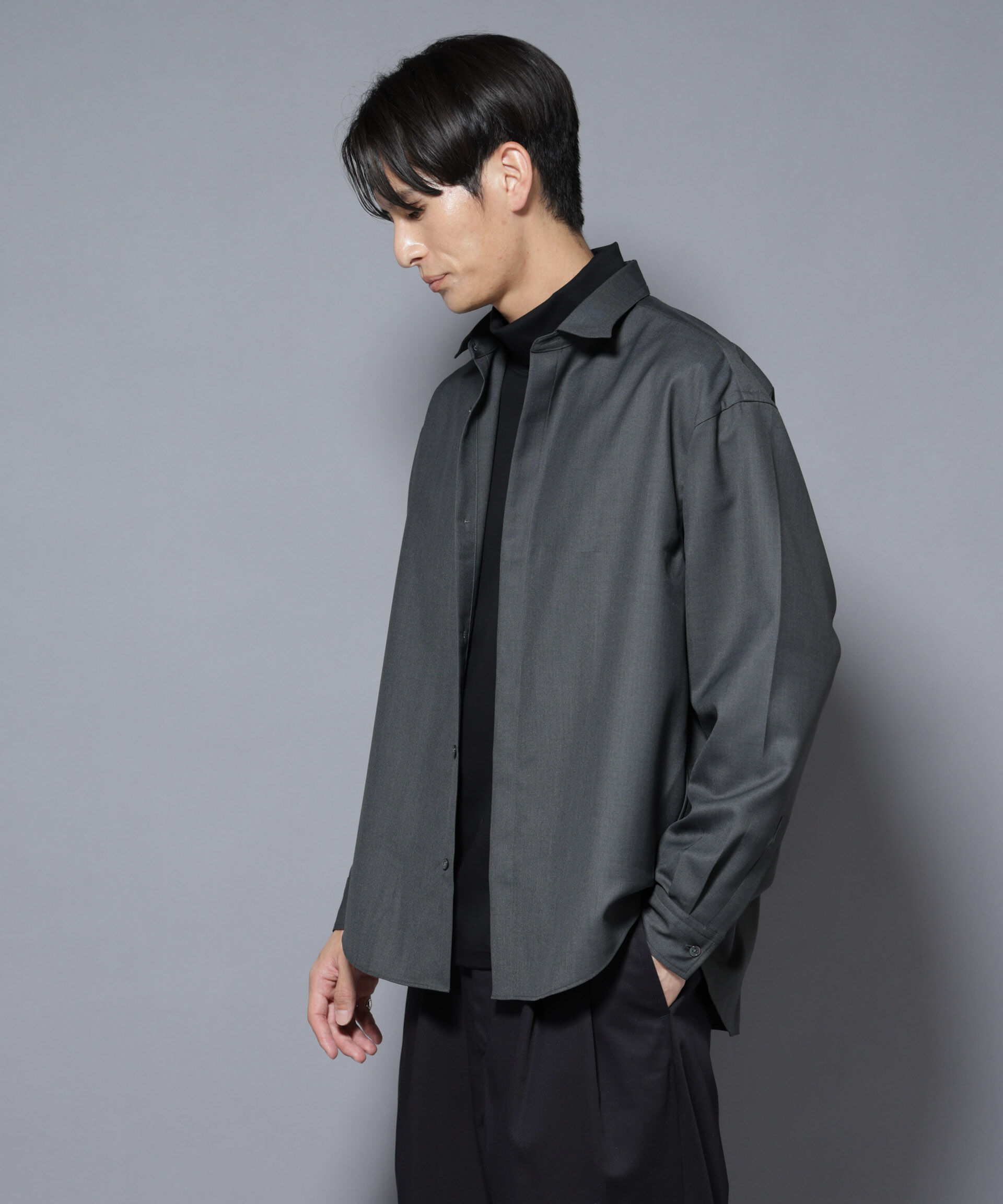 nano･universe「｢Gavante｣ ドライギャバレギュラーカラーシャツ」|シャツ・ブラウス|