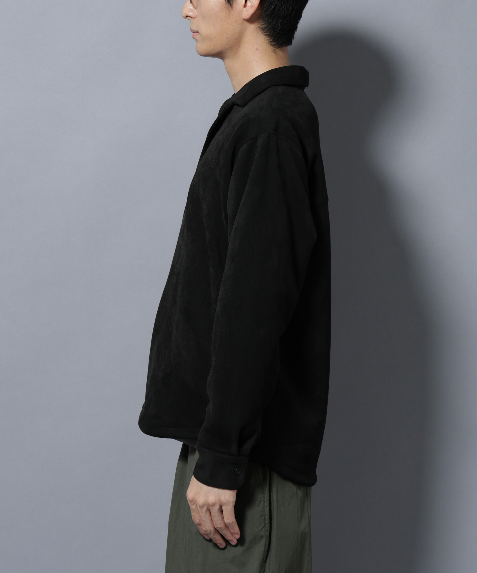 nano･universe「フェイクスエードシャツ 長袖」|シャツ・ブラウス|