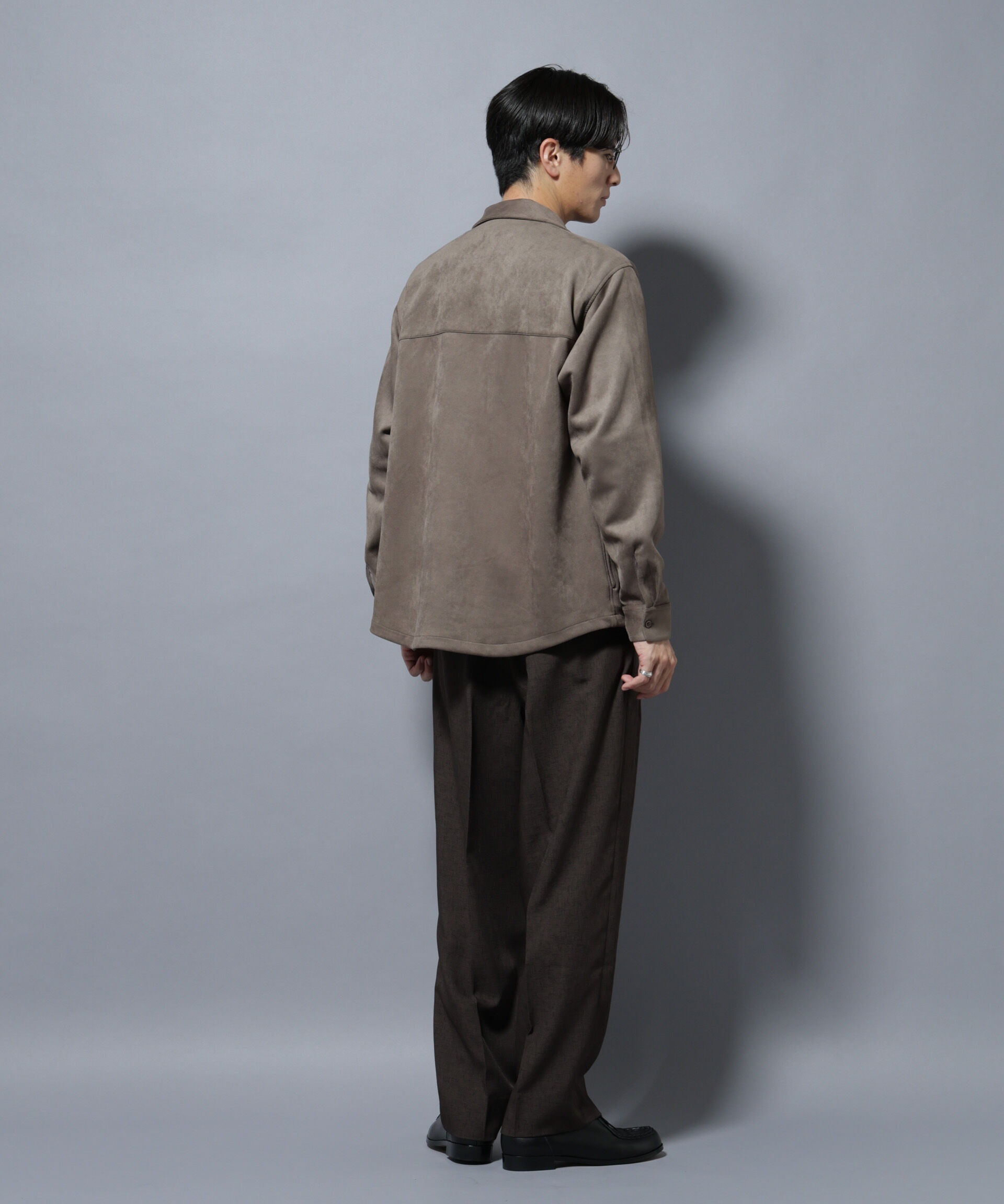 nano･universe「フェイクスエードシャツ 長袖」|シャツ・ブラウス|