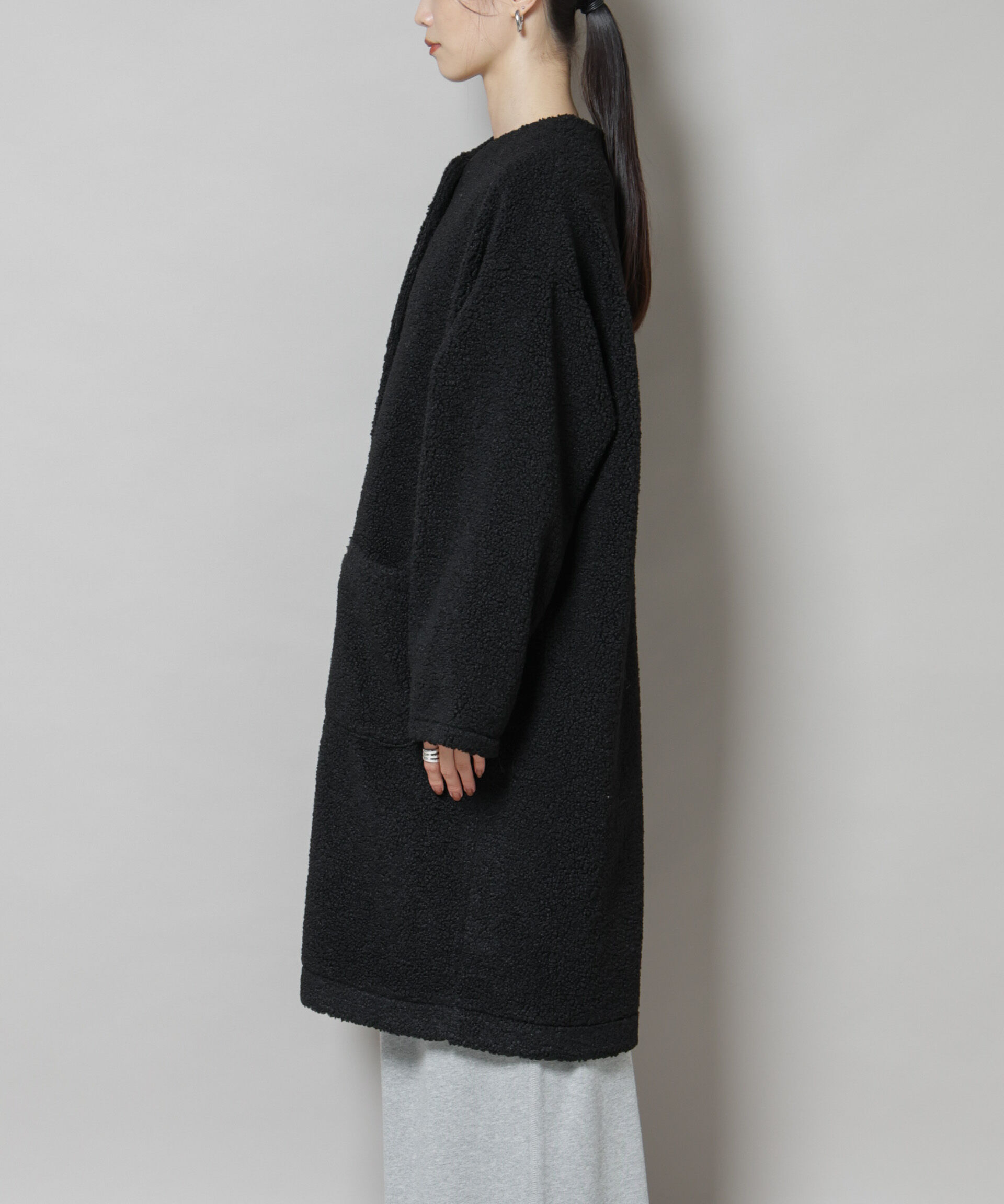 nano･universe「ソフトボアノーカラーコート」|その他|