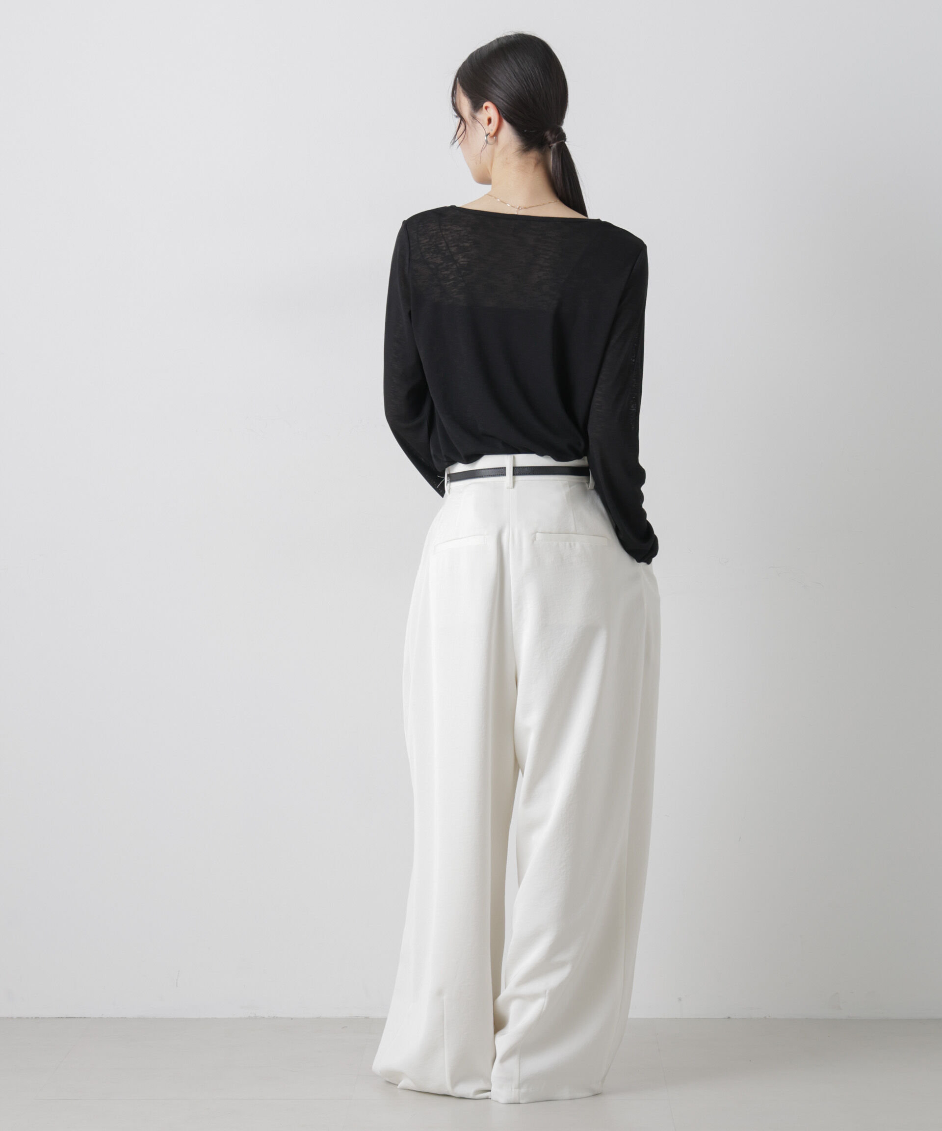 nano･universe「スラブシアーロングスリーブTシャツ」|Tシャツ・カットソー|