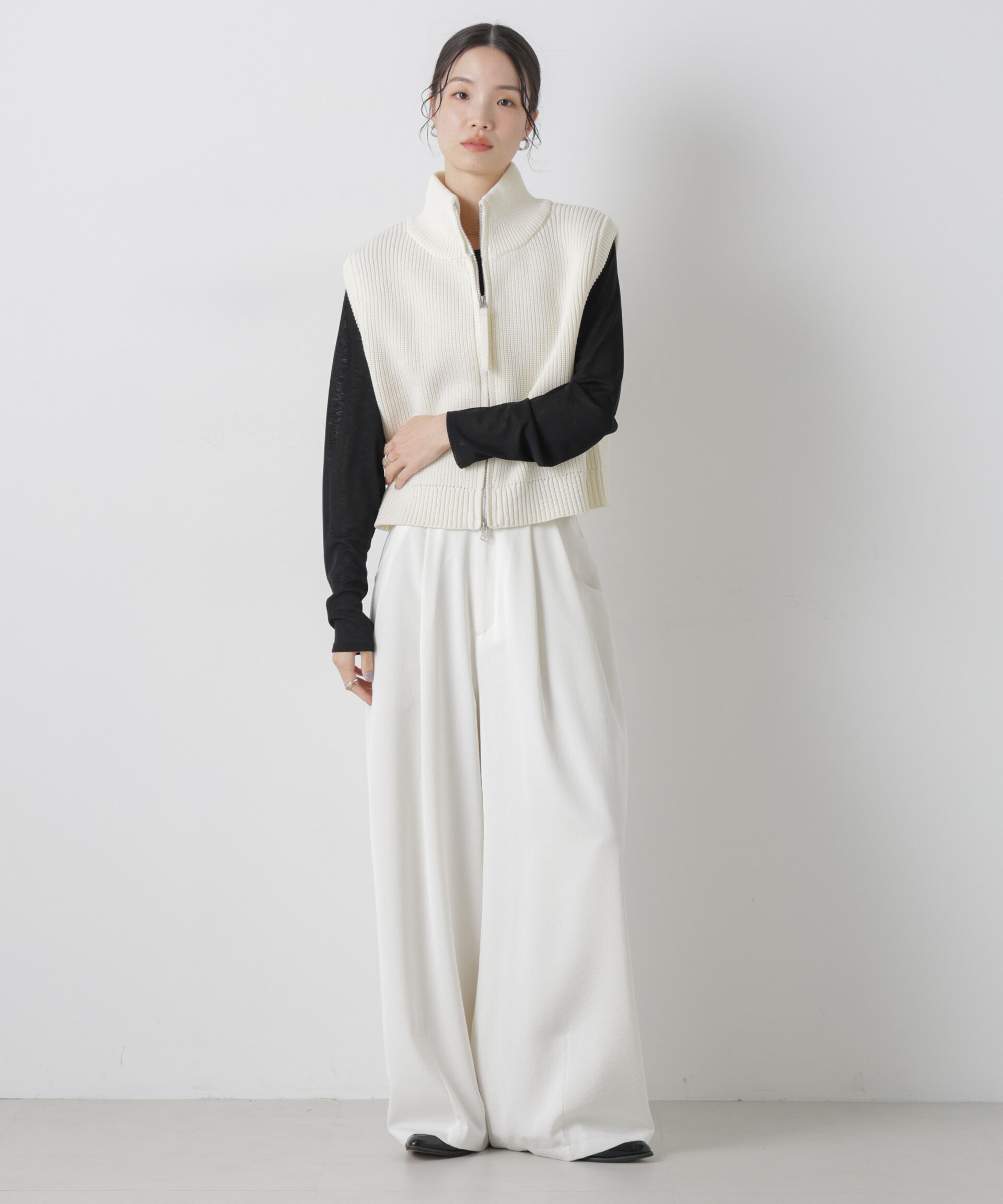 nano･universe「スラブシアーロングスリーブTシャツ」|Tシャツ・カットソー|