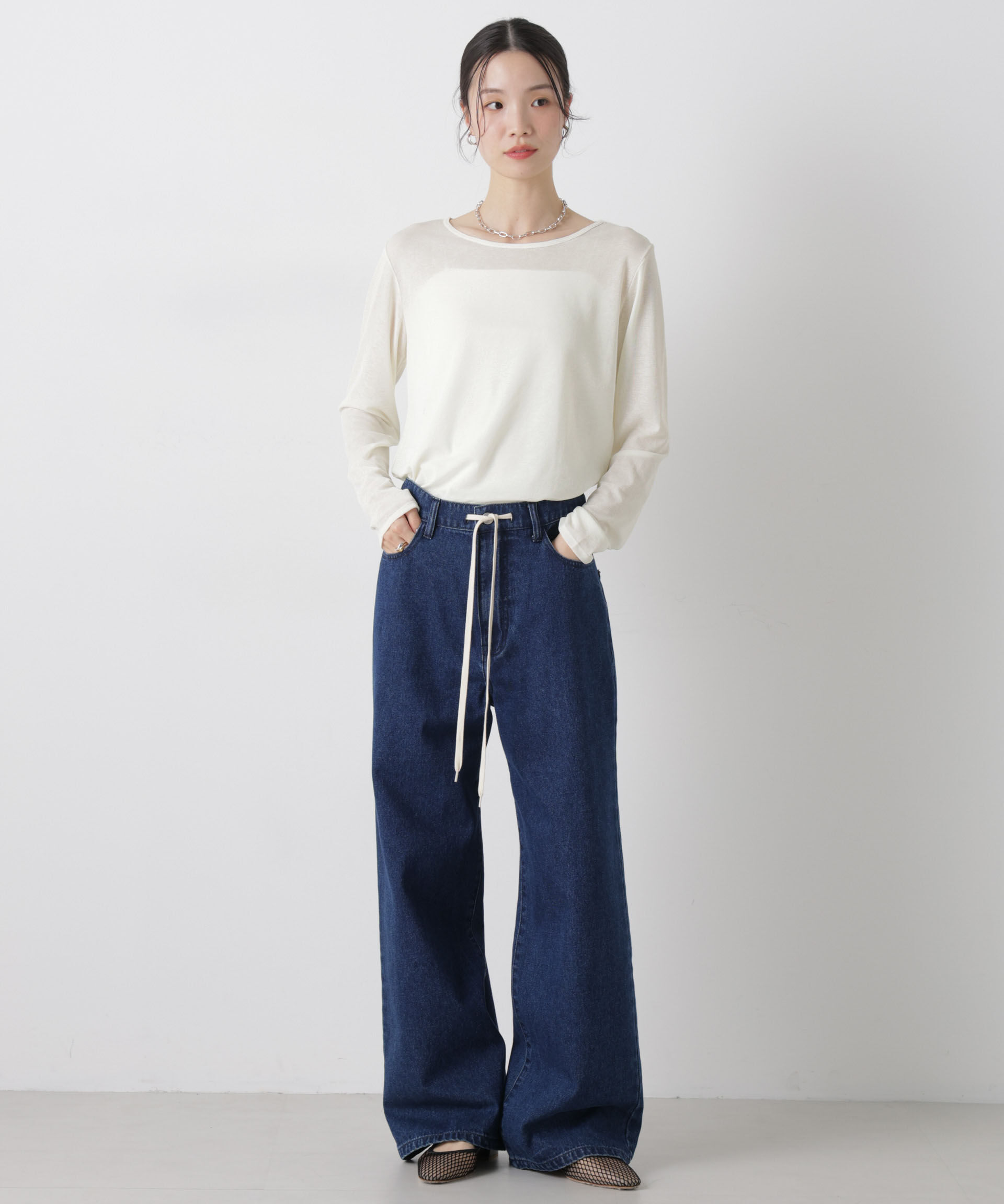 nano･universe「スラブシアーロングスリーブTシャツ」|Tシャツ・カットソー|