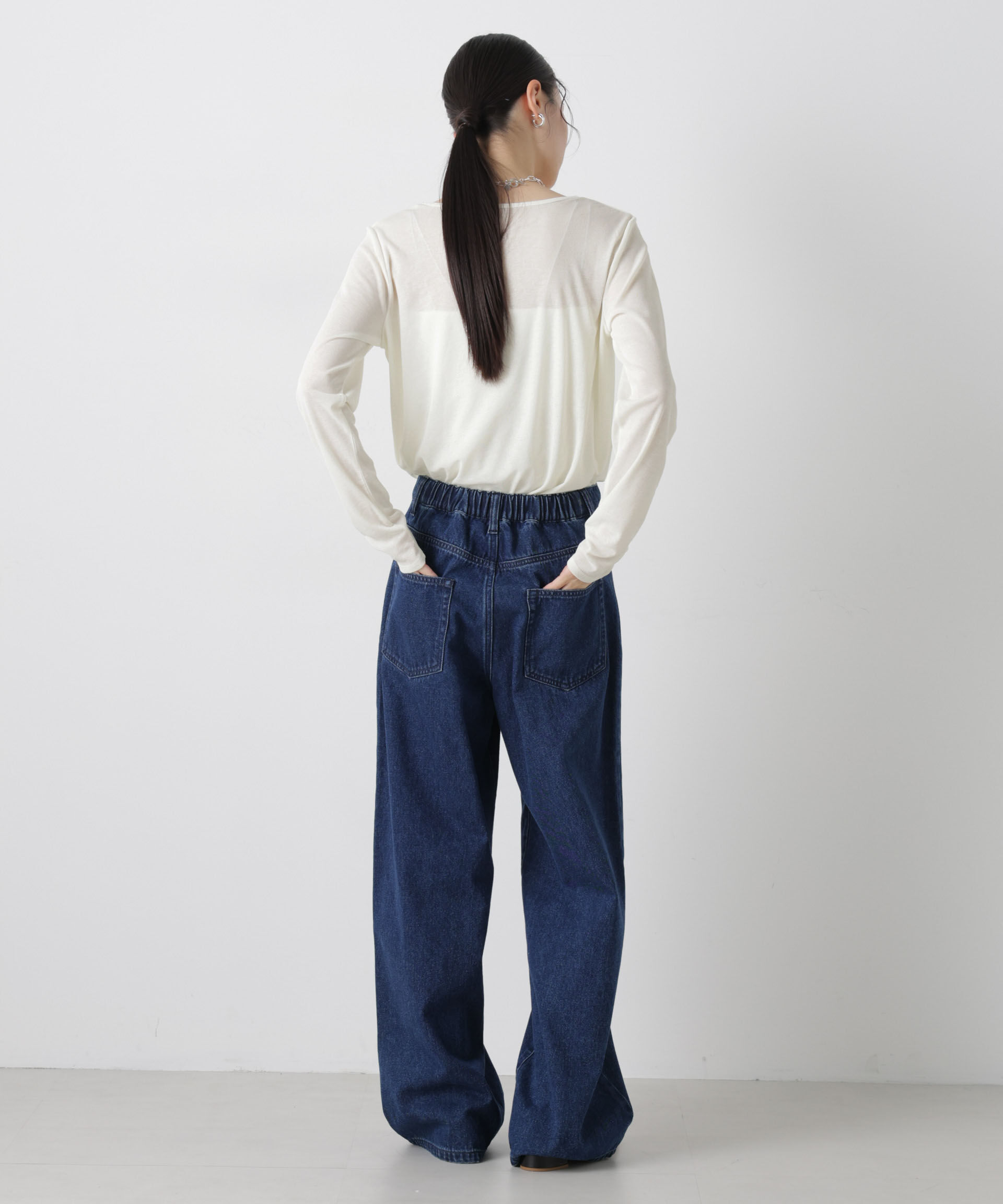 nano･universe「スラブシアーロングスリーブTシャツ」|Tシャツ・カットソー|