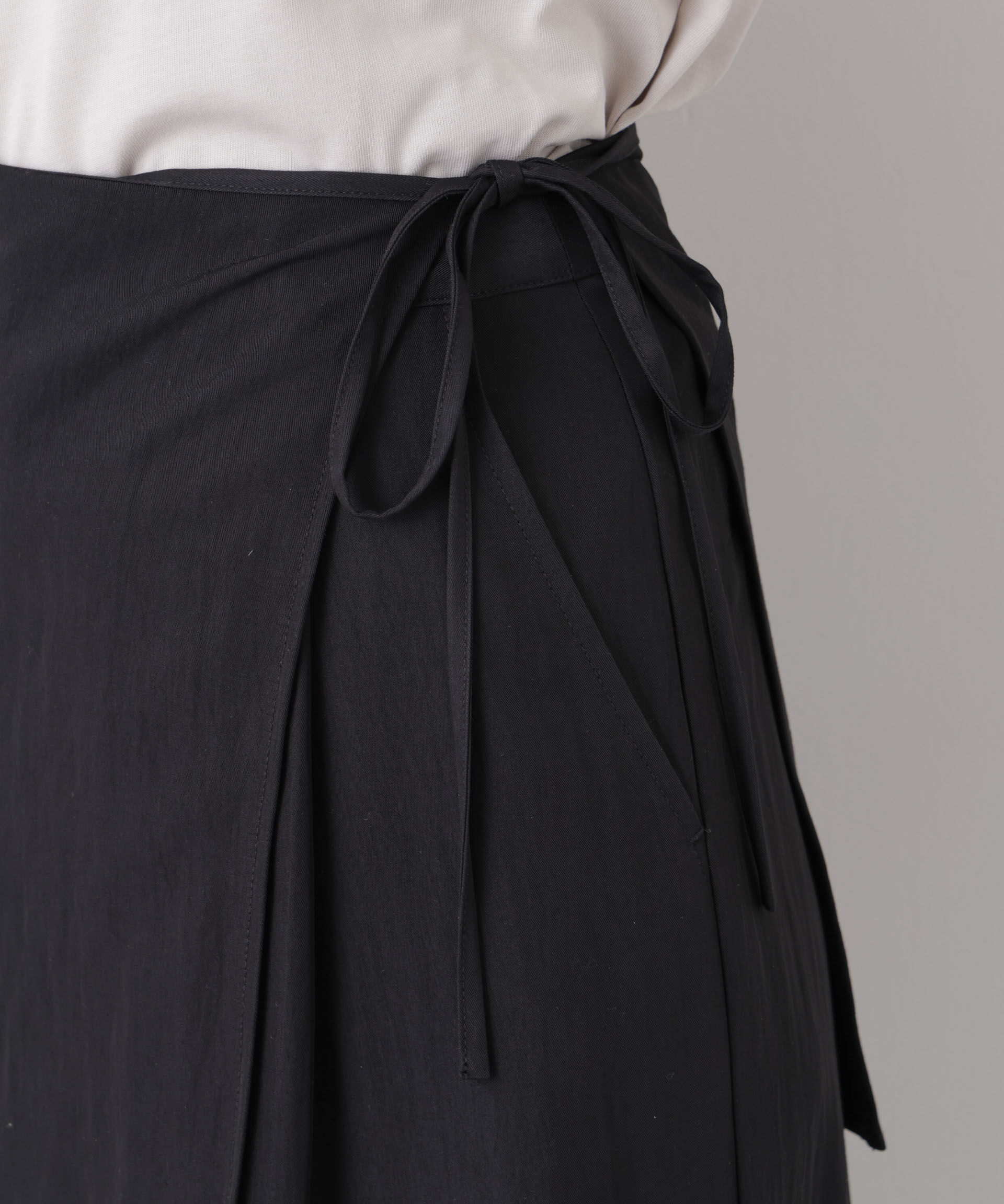 nano･universe「スカーフセットタックワイドパンツ」|チノ|