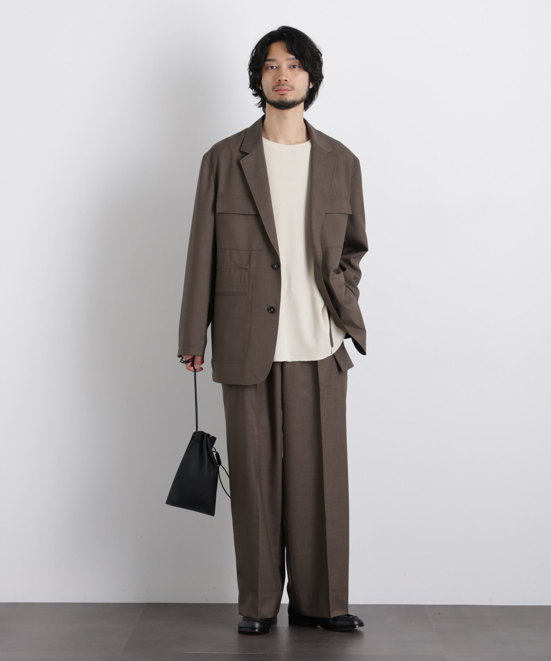 nano･universe「「Gavante」ドライギャバワイドカーゴパンツ」|チノ|