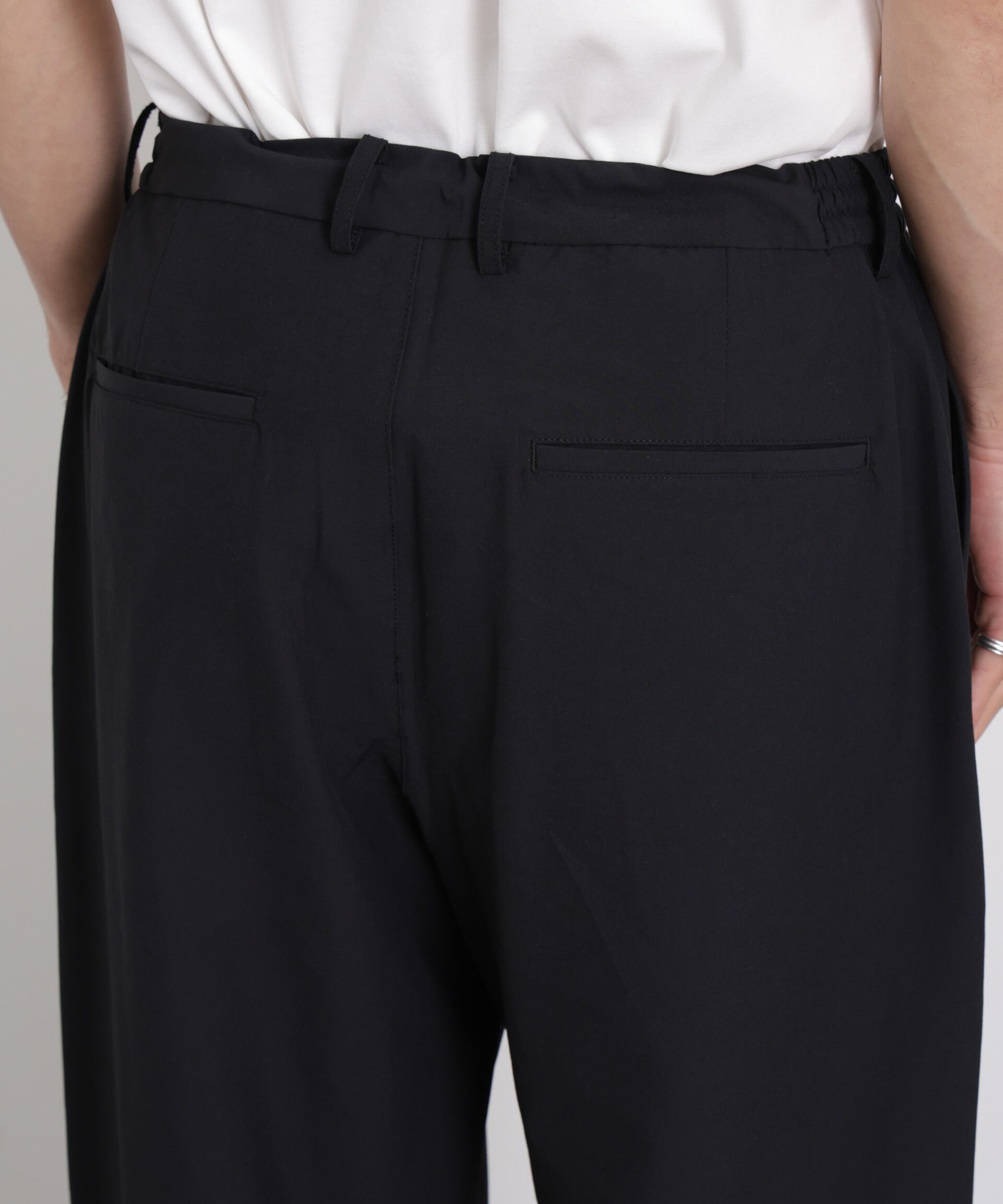 nano･universe「ストレッチワイド イージーパンツ」|チノ|