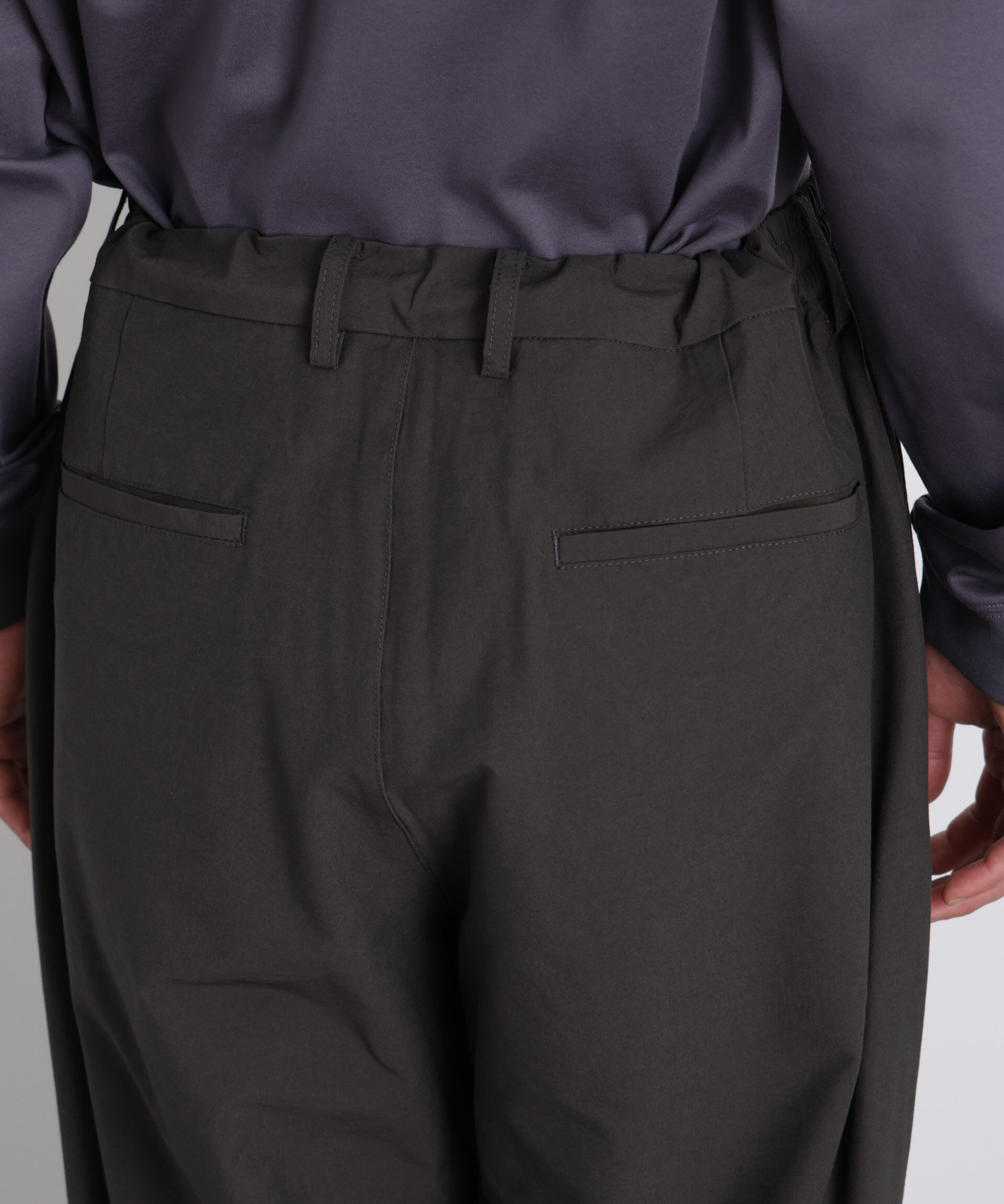 nano･universe「ストレッチワイド イージーパンツ」|チノ|