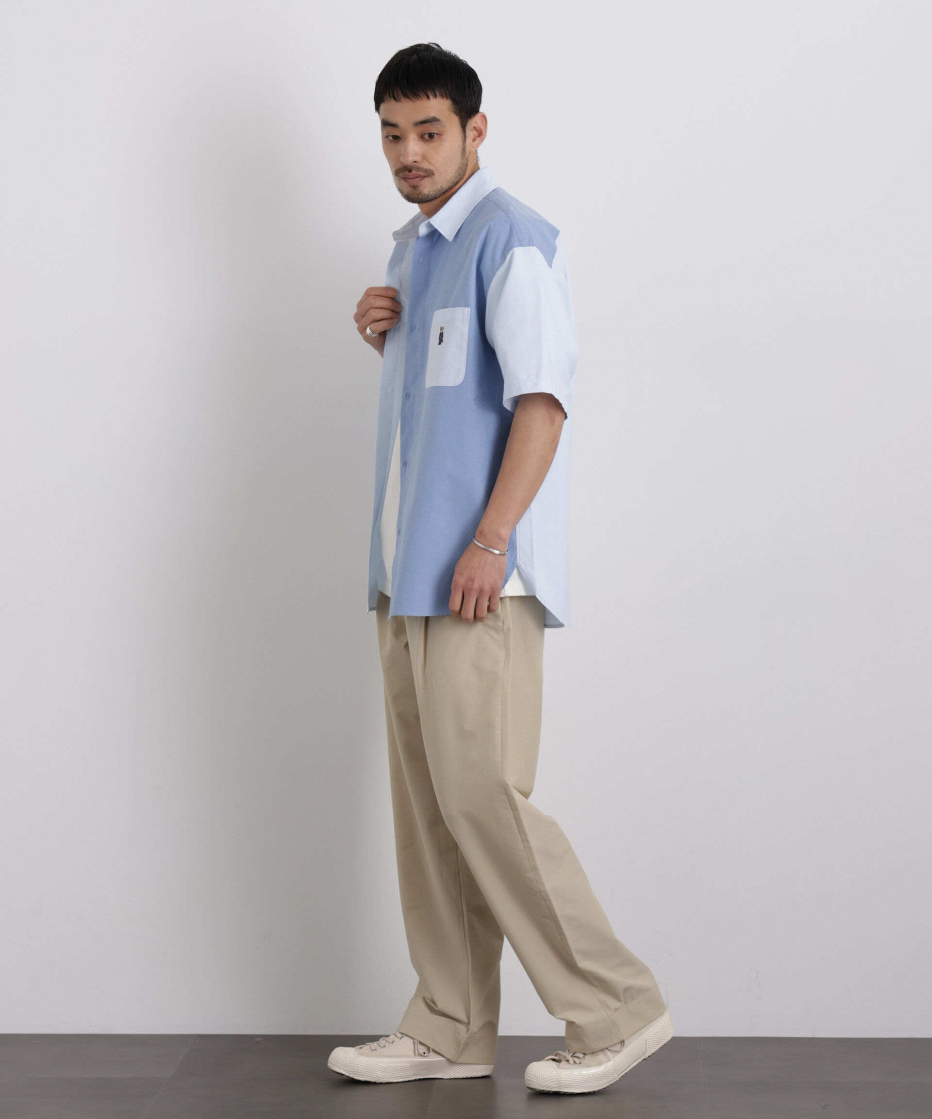 nano･universe「ストレッチワイド イージーパンツ」|チノ|