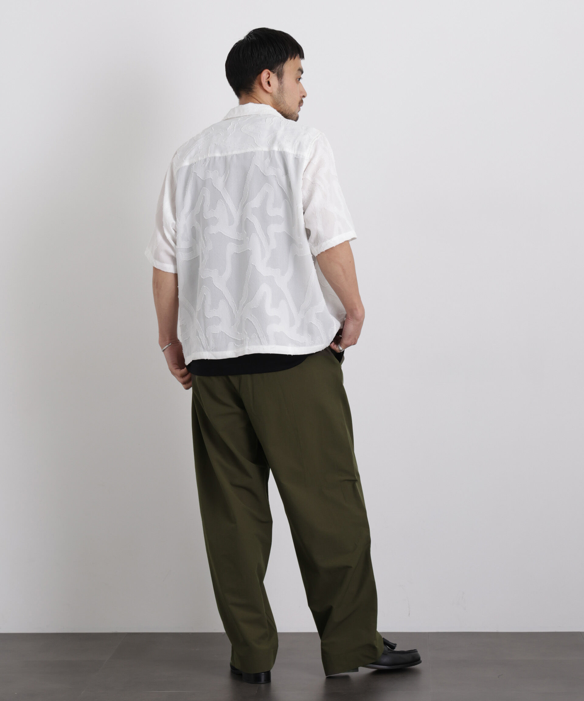 nano･universe「ストレッチワイド イージーパンツ」|チノ|