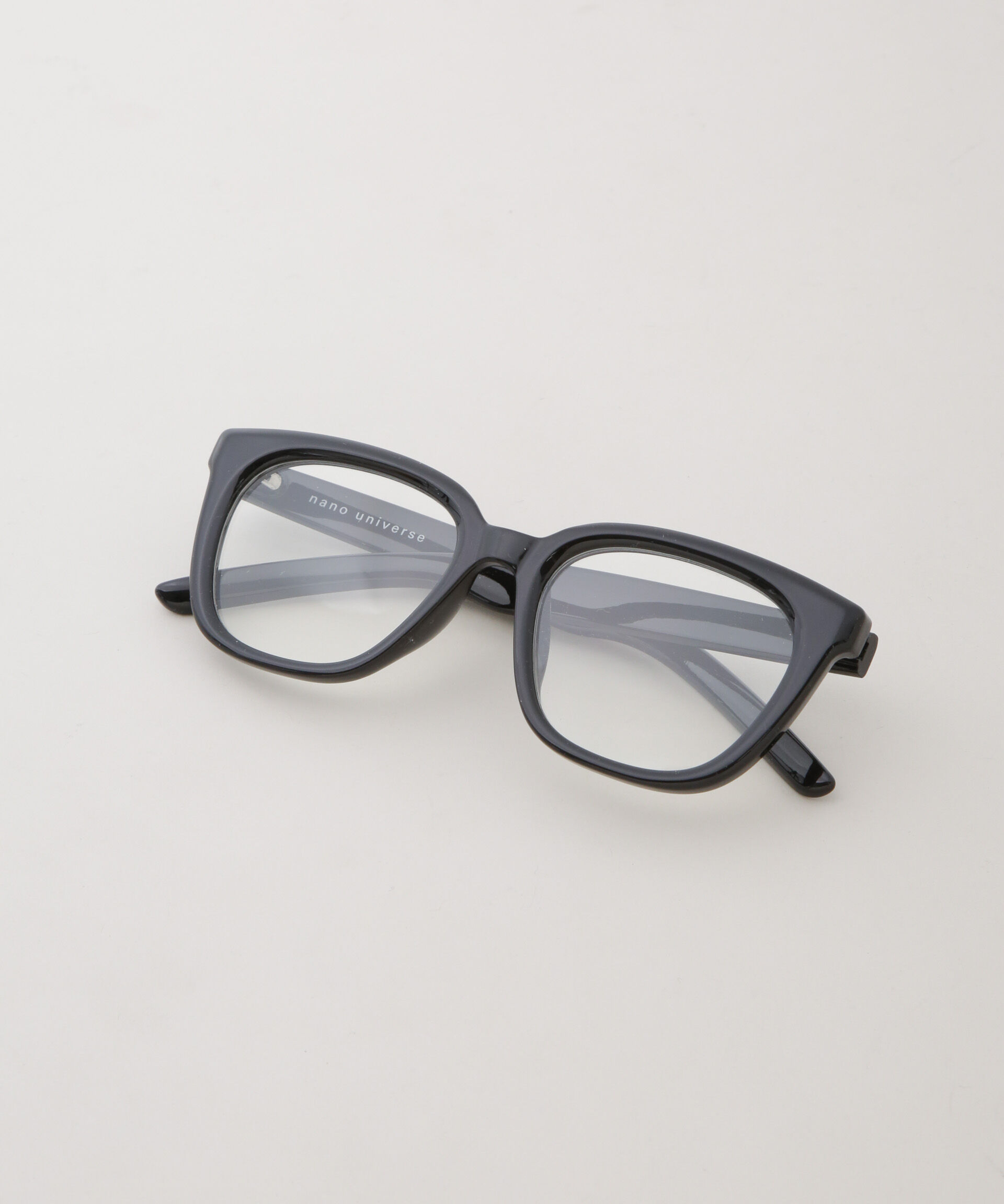 nano･universe「アイウェア/スクエア型 セルフレーム ワイド」|メガネ|クリア3