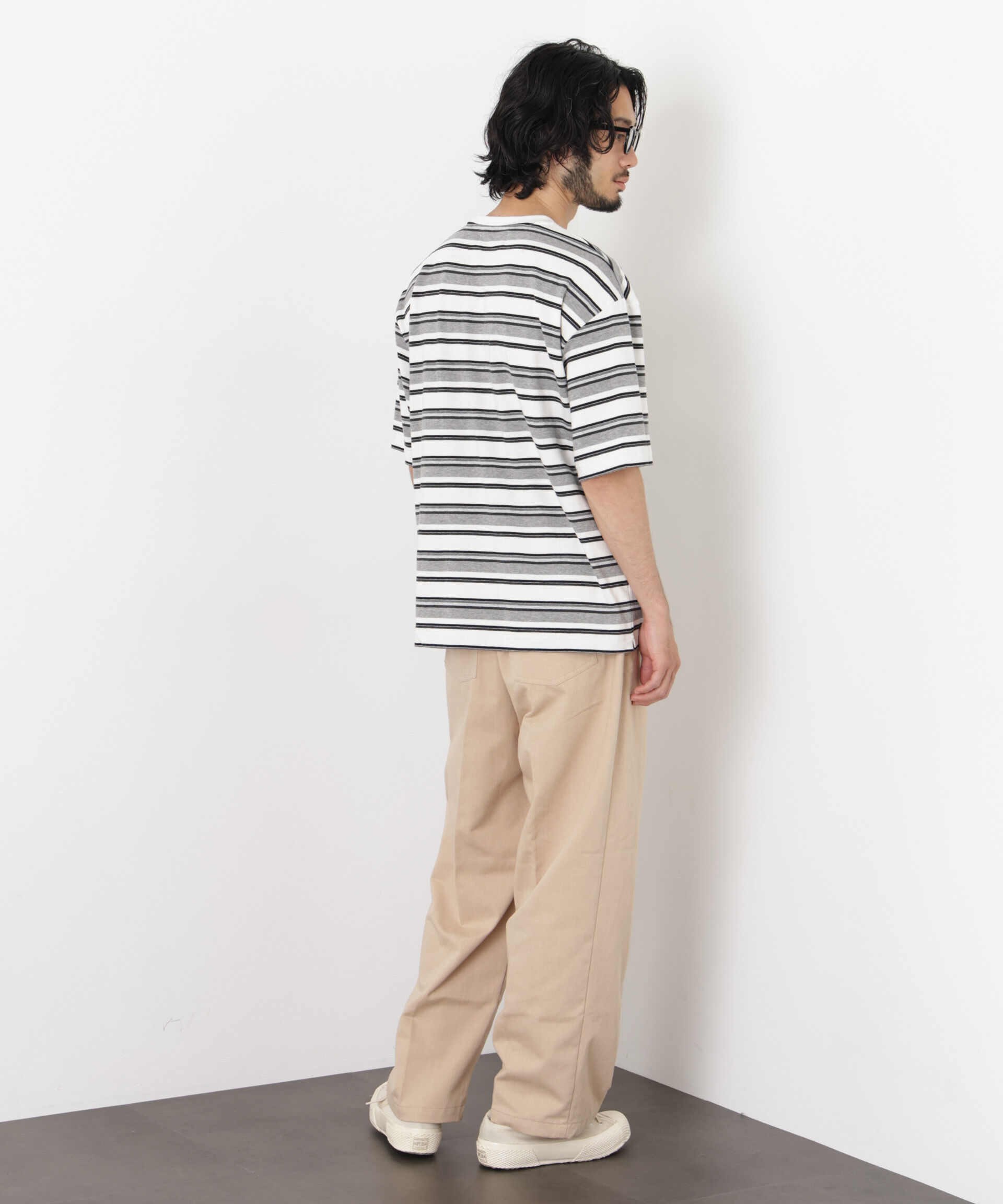 nano･universe「コーマコットンランダムボーダーTシャツ」|Tシャツ・カットソー|
