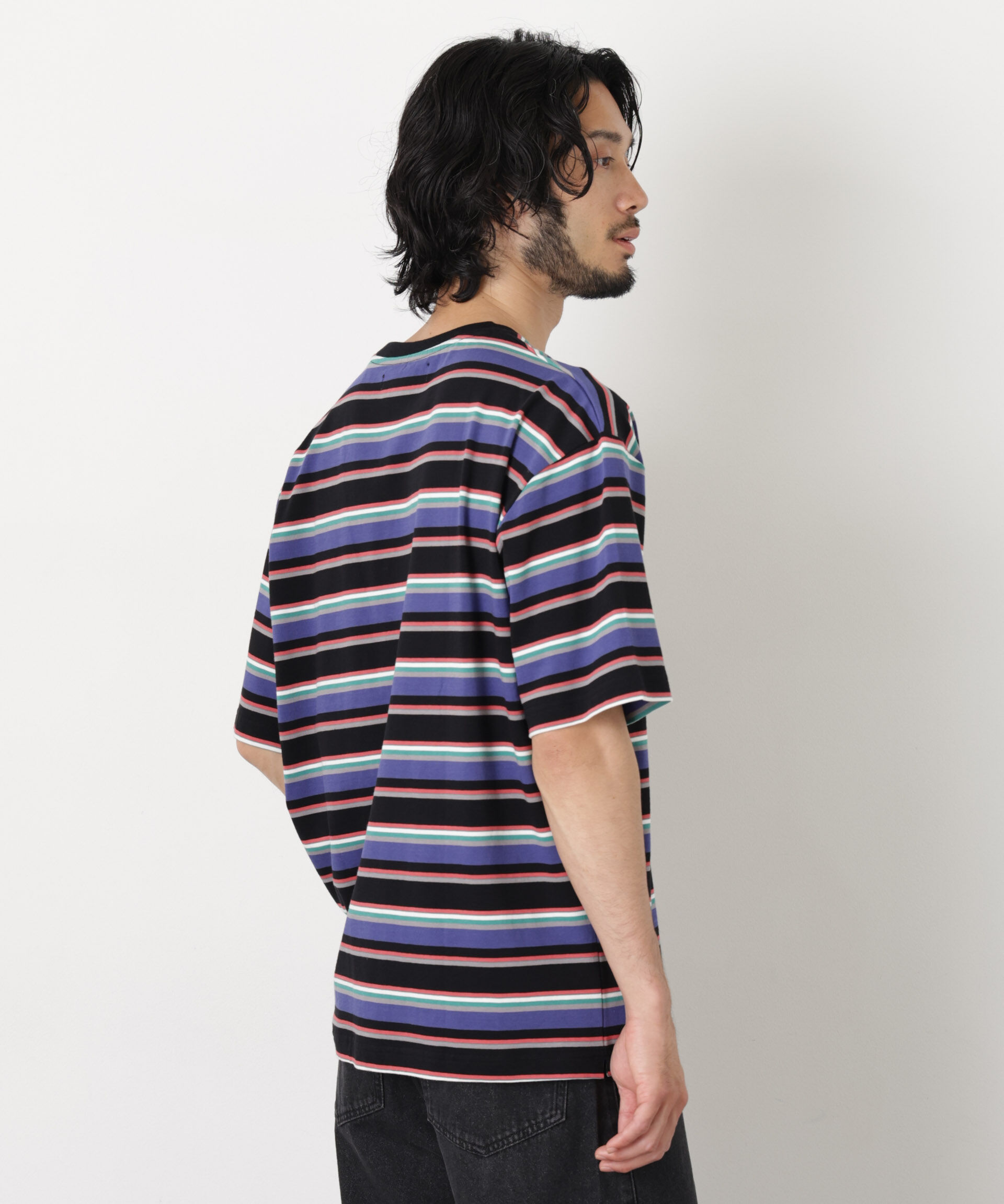 nano･universe「コーマコットンランダムボーダーTシャツ」|Tシャツ・カットソー|