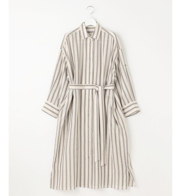 自由区「【洗える】テンセルリネンシャツワンピース」|ワンピース|