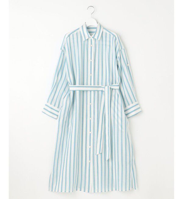 自由区「【洗える】テンセルリネンシャツワンピース」|ワンピース|