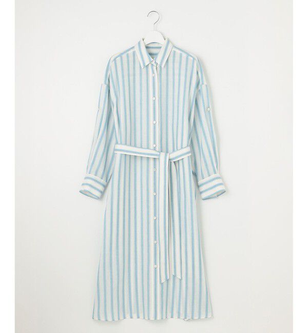 自由区「【洗える】テンセルリネンシャツワンピース」|ワンピース|