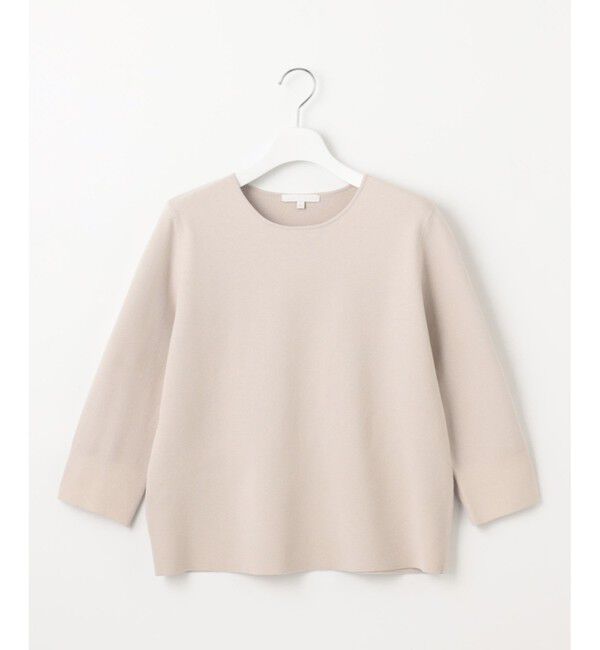 自由区「【アンサンブル対応・洗える】レーヨンストレッチ7分袖 ニット」|ニット・セーター|