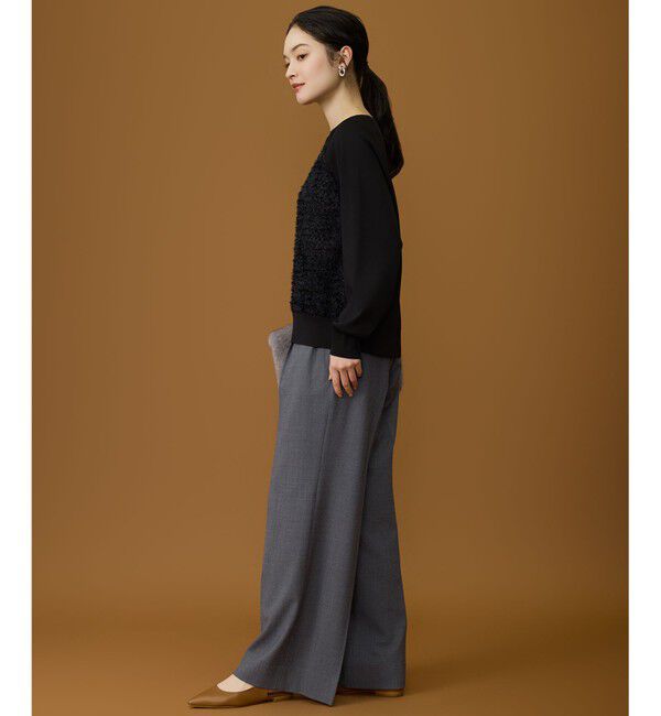 自由区「ジャカードコンビ プルオーバー」|ニット・セーター|