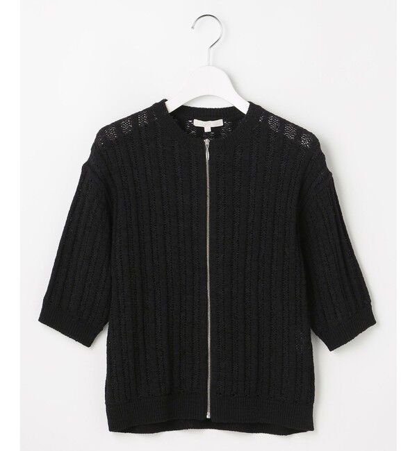 自由区「【カタログ掲載】ストライプパターンジップ ニット」|ニット・セーター|