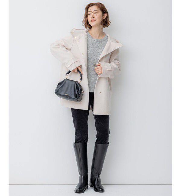 23区「【滝沢眞規子さん着用】ベビーアルパカ クロップド ニット」|ニット・セーター|