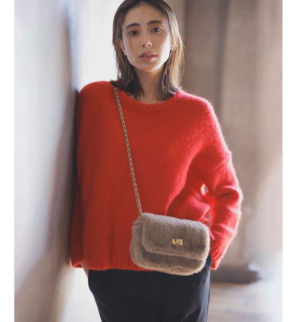 23区「【滝沢眞規子さん着用】ベビーアルパカ クロップド ニット」|ニット・セーター|