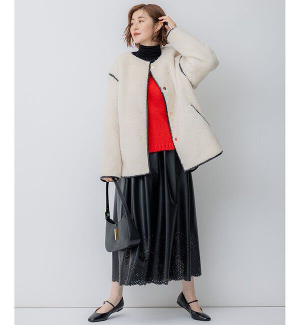 23区「【滝沢眞規子さん着用】ベビーアルパカ クロップド ニット」|ニット・セーター|