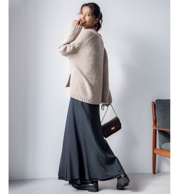 23区「【滝沢眞規子さん着用】ベビーアルパカ クロップド ニット」|ニット・セーター|