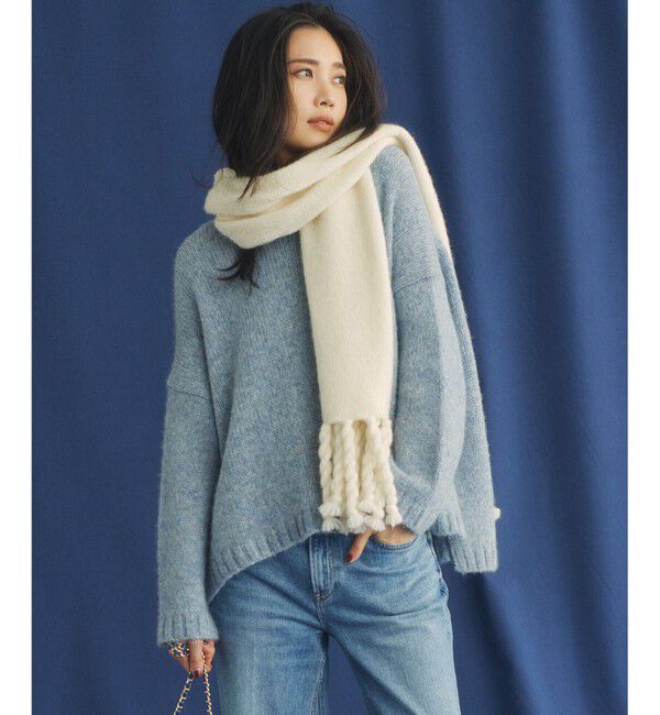 23区「【滝沢眞規子さん着用】ベビーアルパカ クロップド ニット」|ニット・セーター|ｻｯｸｽﾌﾞ