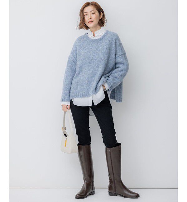 23区「【滝沢眞規子さん着用】ベビーアルパカ クロップド ニット」|ニット・セーター|