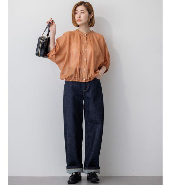 23区「【洗える】ソフトシアーフィルム コンパクト ブラウス」|シャツ・ブラウス|