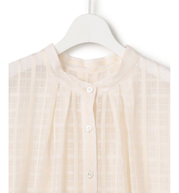 23区「シャドーシアーチェック 2WAY ブラウス」|シャツ・ブラウス|