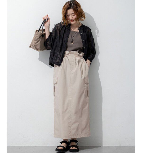 23区「シャドーシアーチェック 2WAY ブラウス」|シャツ・ブラウス|