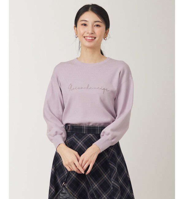 ANY SIS「【洗える】ロゴ刺繍 ニット」|ニット・セーター|ﾗﾍﾞﾝﾀﾞ