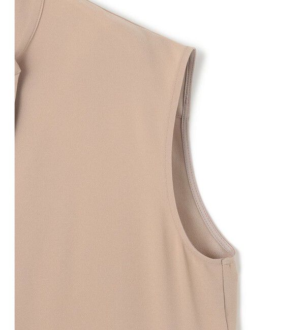 BEIGE,「【洗える】FLEUR / フロントボタンノースリーブブラウス」|シャツ・ブラウス|