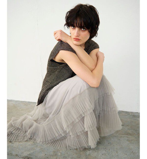 Diagram「ボリュームチュールスカート」|スカート|ベージュ