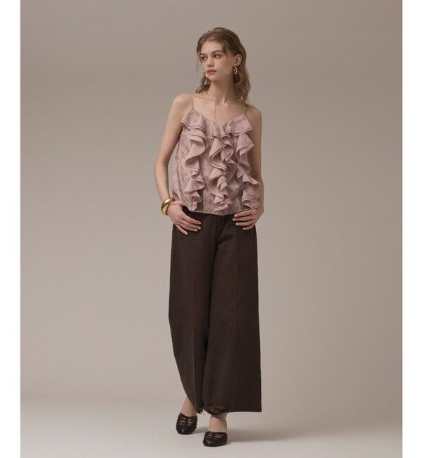 GRACE CONTINENTAL「エンブロイダリーキャミブラウス」|シャツ・ブラウス|